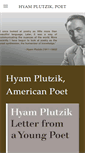 Mobile Screenshot of hyamplutzikpoetry.com